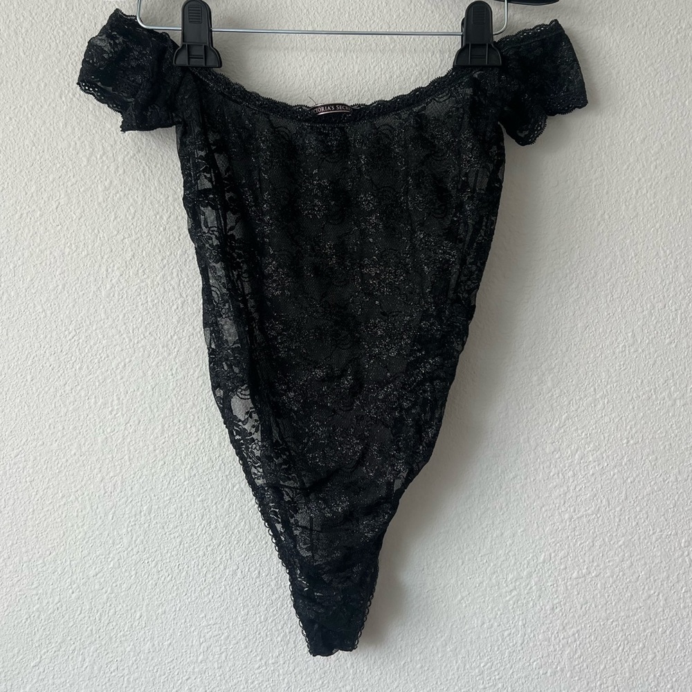 || VICTORIA’S SECRET BODYSUIT || SPARKLY SHEER LACE ||